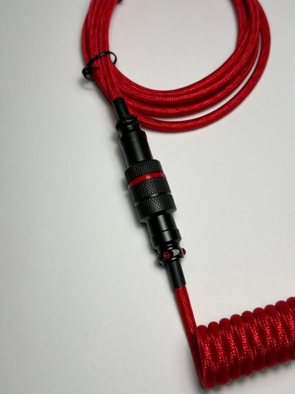 Aviator Coiled Type C Cable (Red/Black) - Image 2