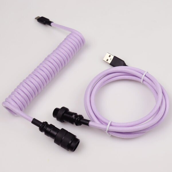 Aviator Coiled Type C Cable (Lilac/Black)