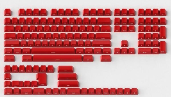 Red Lateral Letters Keycaps